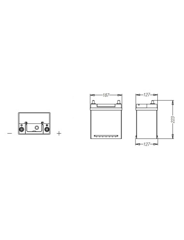 Batteria Avviamento  ISA Serie JIS 840.340DJ.B01  12V 40AH 340A +Dx - B19L-B01