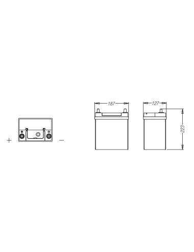 Batteria Avviamento  G3 Serie JIS 840.340SJ  12V 40AH 340A +Sx - B19R