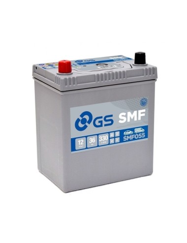 Batteria Avviamento  GS SMF JIS SMF055  12V 36AH 330A +Sx - B19R