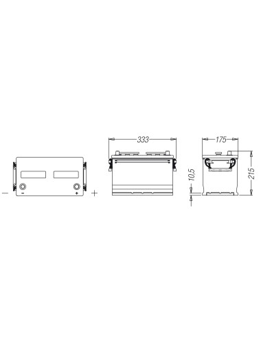 Batteria Avviamento  ISA TRUCK 900.820D  12V 100AH 820A +Dx - GR28