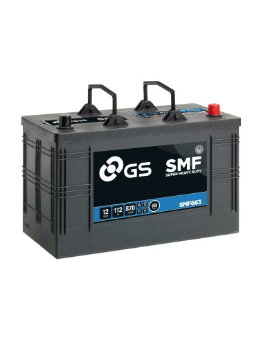 Batteria Avviamento  GS SMF SHD SMF663  12V 112AH 870A +Dx - COM100