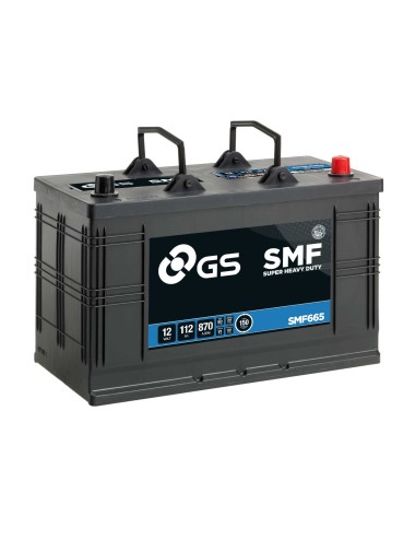 Batteria Avviamento  GS SMF SHD SMF665  12V 112AH 870A +Dx - COM100-B01