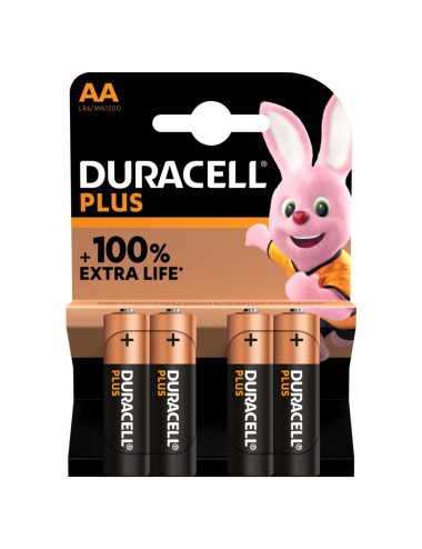 Blister Pile Alcaline  DURACELL PLUS  n4 Pile AA 1 5V - LR06 - 15A