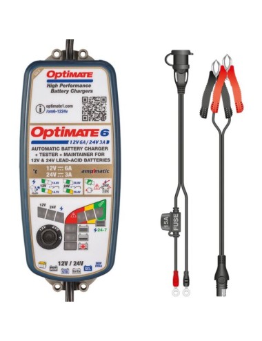 Caricabatterie Multifunzione  OPTIMATE 6 12V/24v  12V 6A  - 24V 3A