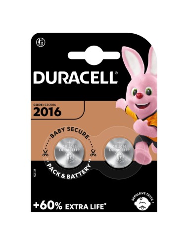 Blister Pile Bottone al Litio  DURACELL ELECTRONICS  n2 Pile - 3V - CR2016 - DL2016